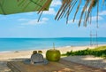 Relax time at the beautiful beach Royalty Free Stock Photo