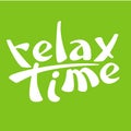 Relax time sign logo vector illustration background