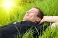 Relax under summer sun Royalty Free Stock Photo