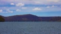 relax view of Houses and Boat Sheds amongst the trees on Hawkesbury River on Sydney Central Coast NSW Australia Royalty Free Stock Photo