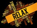 Relax word cloud collage Royalty Free Stock Photo