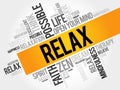 Relax word cloud Royalty Free Stock Photo