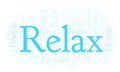 Relax word cloud. Royalty Free Stock Photo
