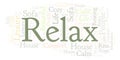 Relax word cloud. Royalty Free Stock Photo