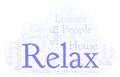 Relax word cloud. Royalty Free Stock Photo
