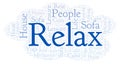 Relax word cloud. Royalty Free Stock Photo