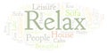 Relax word cloud. Royalty Free Stock Photo