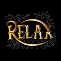 Relax word lettering. Greeting and invitation card Royalty Free Stock Photo