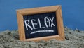Relax written Royalty Free Stock Photo