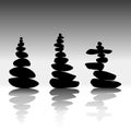 Relax zen stones balanced Royalty Free Stock Photo