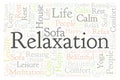 Relaxation horizontal word cloud.