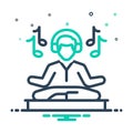 Mix ix icon for Relaxation, mental repose and stres