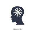 relaxation icon on white background. Simple element illustration from brain process concept