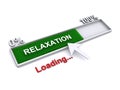 Relaxation loading on white Royalty Free Stock Photo