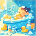 Relaxation Paradise: A Soothing Bath Time Adventure Royalty Free Stock Photo