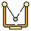 Relaxation pendulum icon vector flat