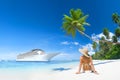 Relaxation time on the Beach Royalty Free Stock Photo