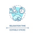 Relaxation time concept icon