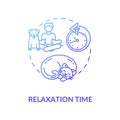 Relaxation time concept icon