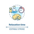 Relaxation time concept icon