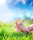 Relaxation in touch with nature Royalty Free Stock Photo