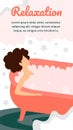 Young Woman Lying in Bathtub Full of Soap Foam