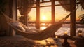 Relaxation Vibes: Unreal Engine 5 Hammock In Golden Hues