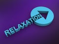 relaxation word on purple