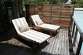 Relaxationg Deckchair On Balcony