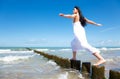 Relaxed balance woman Royalty Free Stock Photo