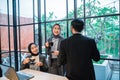 muslim team having conversation during meeting at the office Royalty Free Stock Photo