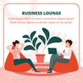 Business People Sitting in Armchair in Lounge Room