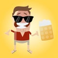 Relaxed man with beer