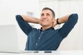 Relaxed Man Daydreaming Royalty Free Stock Photo