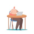 Relaxed Man Freelancer or Manager Sitting on Armchair Working on Laptop from Home or Office. Freelance Occupation Royalty Free Stock Photo