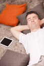 Relaxed man having finally his time off Royalty Free Stock Photo