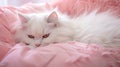 relaxed pink cat