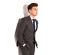 Relaxed young business man with hands in pockets Royalty Free Stock Photo