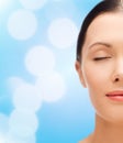 Relaxed young woman with closed eyes Royalty Free Stock Photo