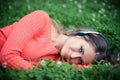 Relaxed young woman listening music Royalty Free Stock Photo