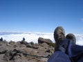 Relaxing above the clouds Royalty Free Stock Photo