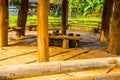 Relaxing area inside Thai country pavilion