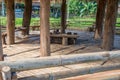 Relaxing area inside Thai country pavilion