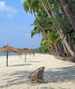 Relaxing on a beach