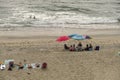 Relaxing on the beach in Carlsbad California