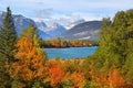 Scenic Bow river in rural Alberta, Canada