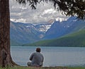 Relaxing at Bowman Lake