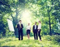 Relaxing Business Working Outdoor Green Nature Concept Royalty Free Stock Photo