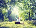 Relaxing Business Working Outdoor Green Nature Concept Royalty Free Stock Photo