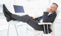 Relaxing businessman enjoy his day Royalty Free Stock Photo